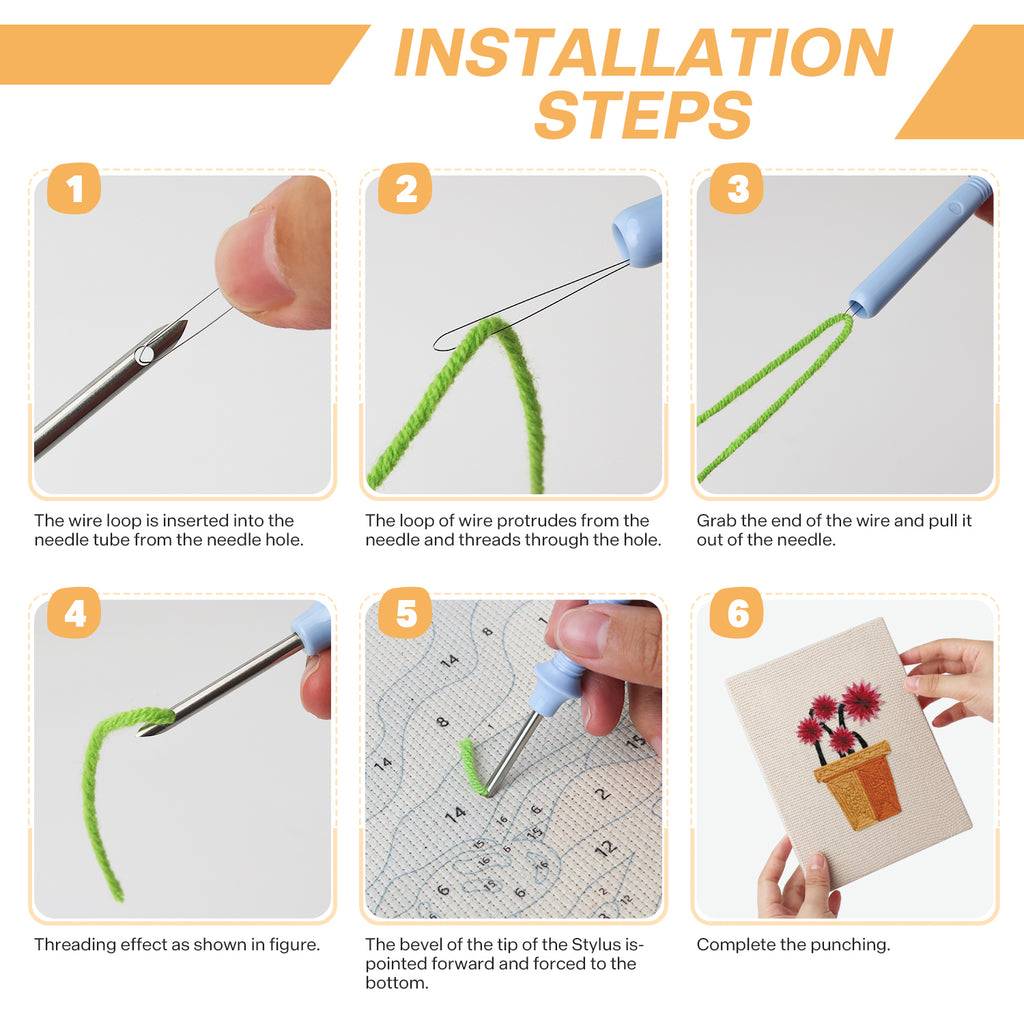 Floral Plants 5 | Mini Punch Needle Kit