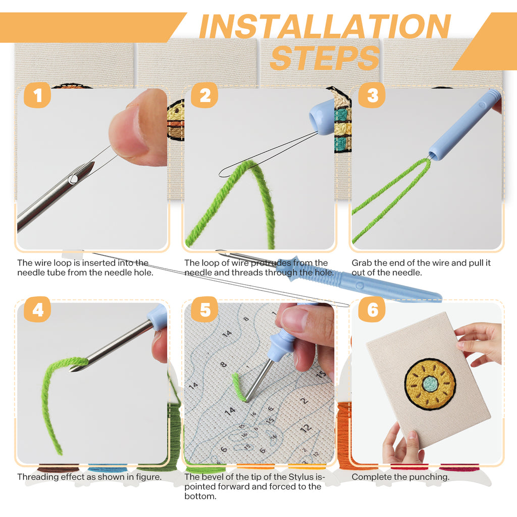 Snacks & Desserts 8 | Mini Punch Needle Kit