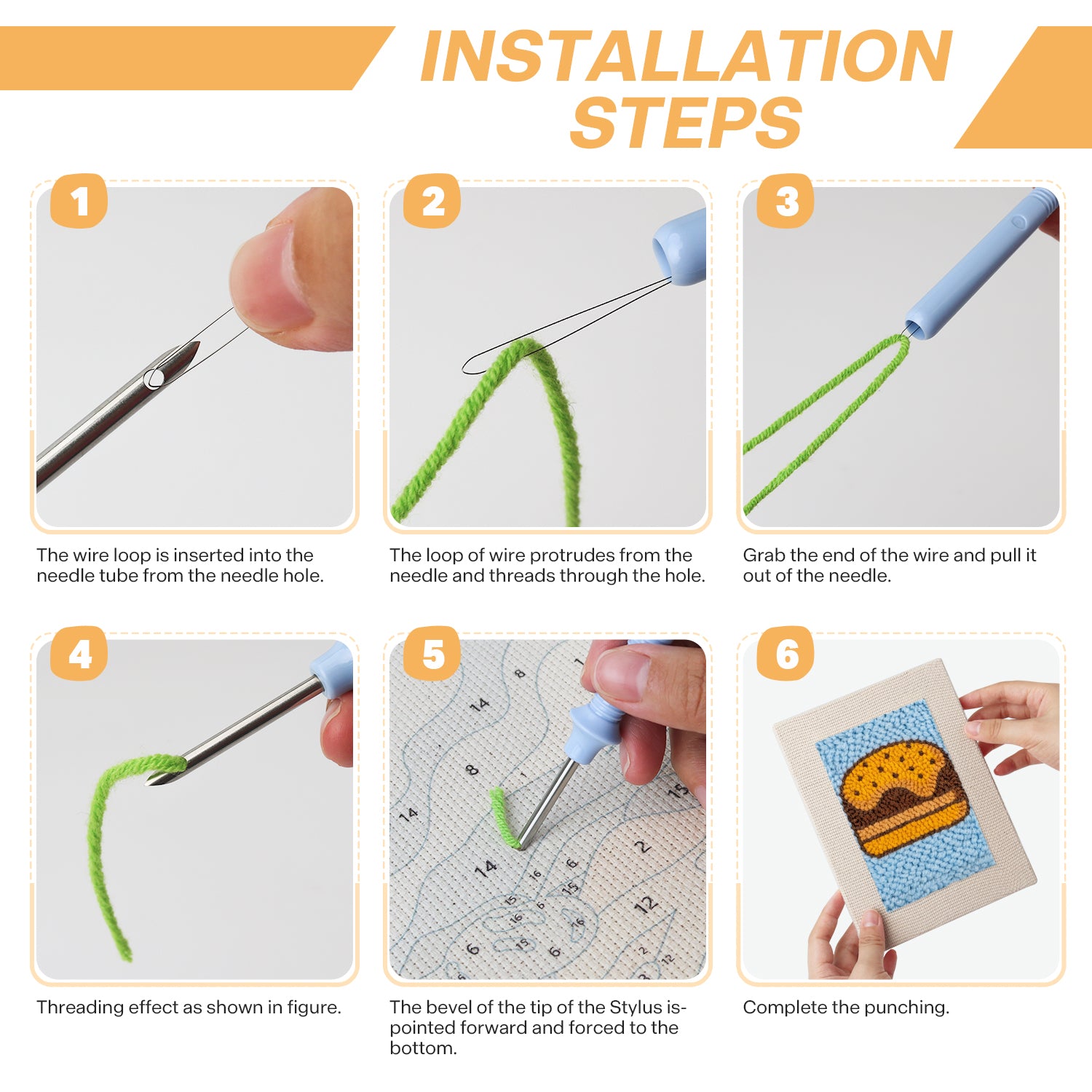 Snacks & Desserts 17 | Mini Punch Needle Kit