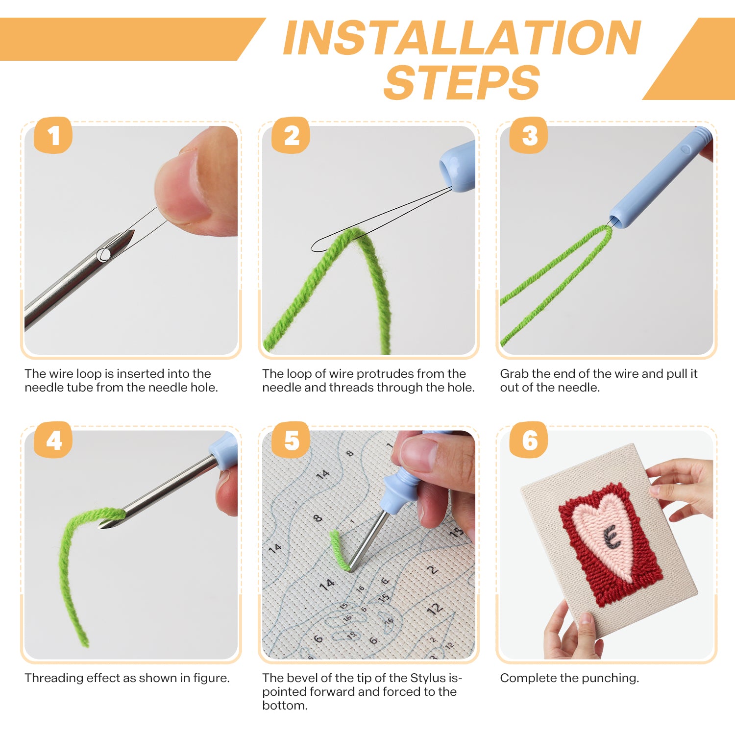 Love & Valentine 1 | Mini Punch Needle Kit