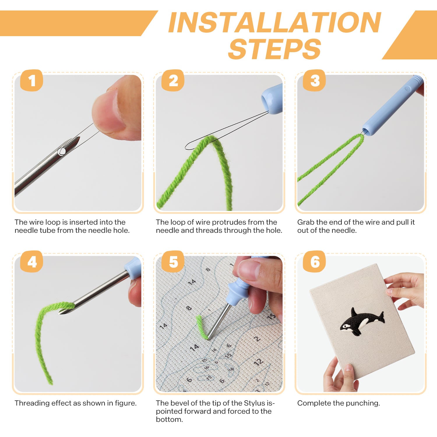 Sea Animals 4 | Mini Punch Needle Kit