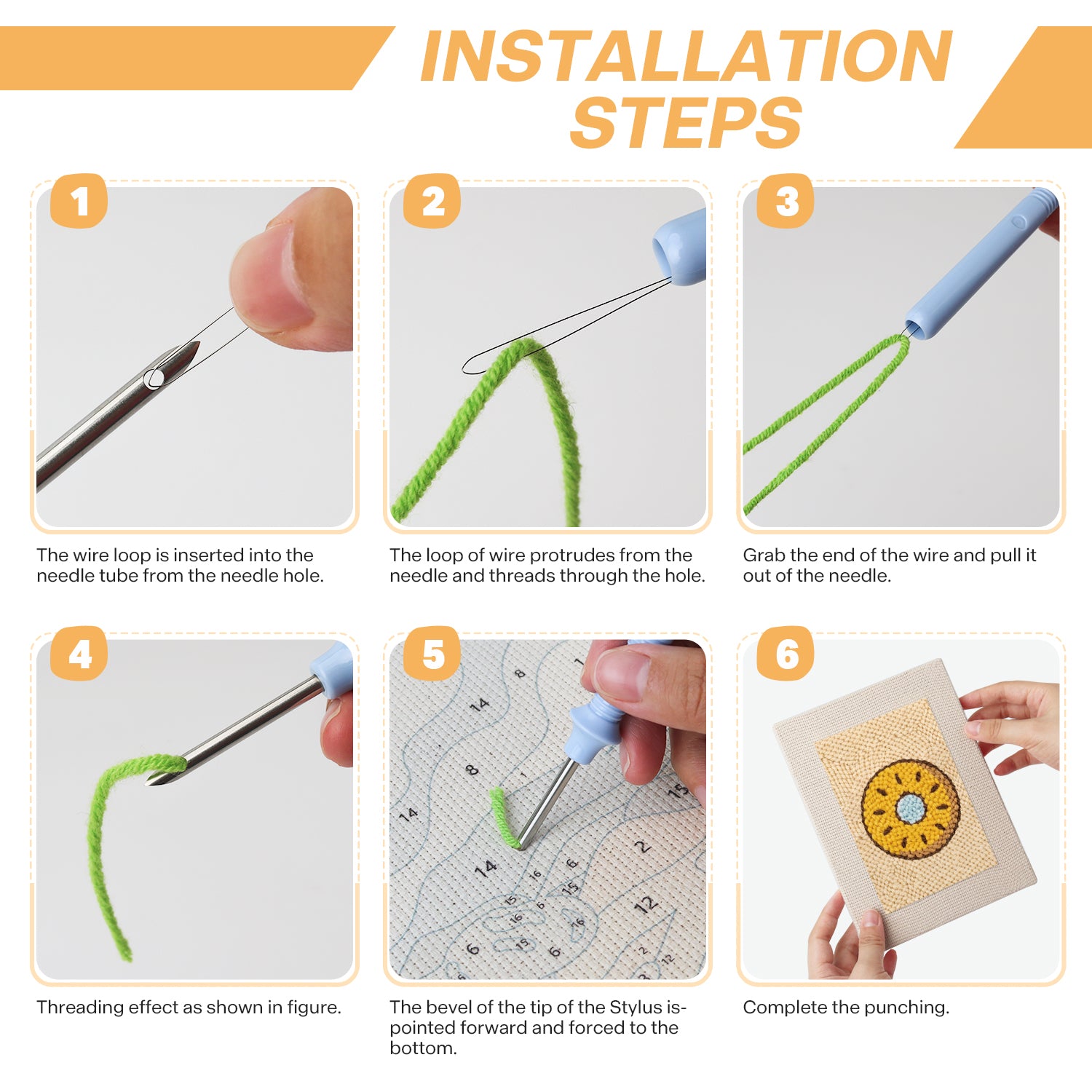 Snacks & Desserts 27 | Mini Punch Needle Kit