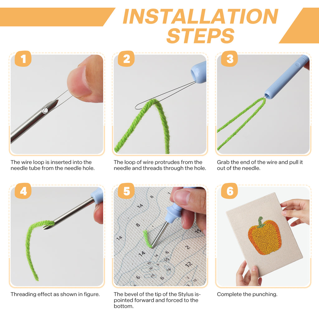 Fruits & Vegetables 28 | Mini Punch Needle Kit