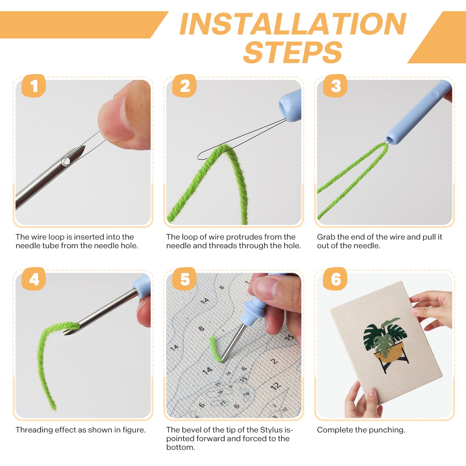 Potted Plants 8 | Mini Punch Needle Kit