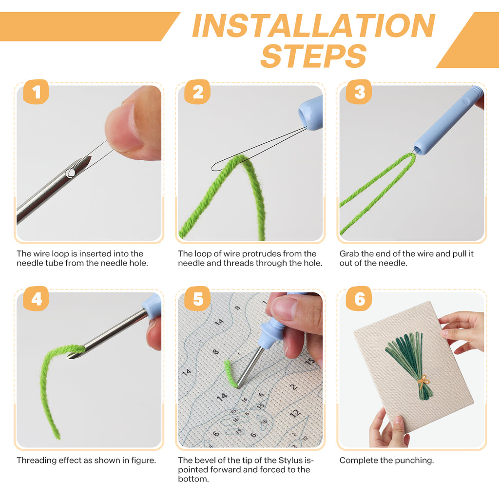 Fruits & Vegetables 21 | Mini Punch Needle Kit