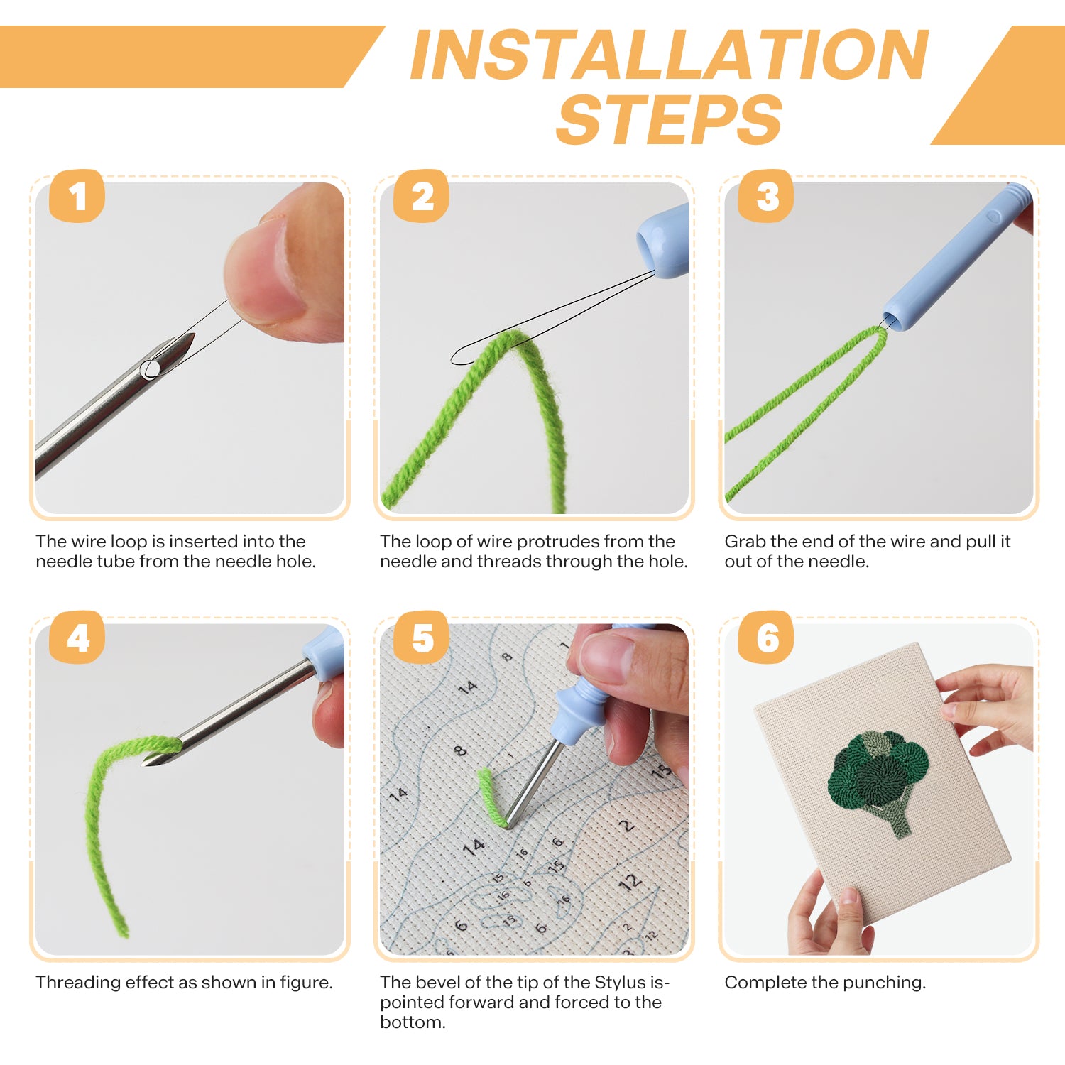 Fruits & Vegetables 38 | Mini Punch Needle Kit