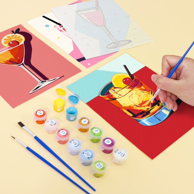 6 Mini Paintings - Classy Cocktail Set