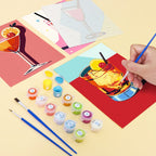 6 Mini Paintings - Classy Cocktail Set