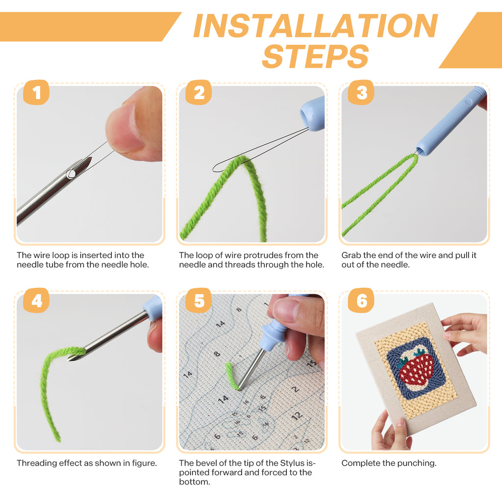 Fruits & Vegetables 34 | Mini Punch Needle Kit