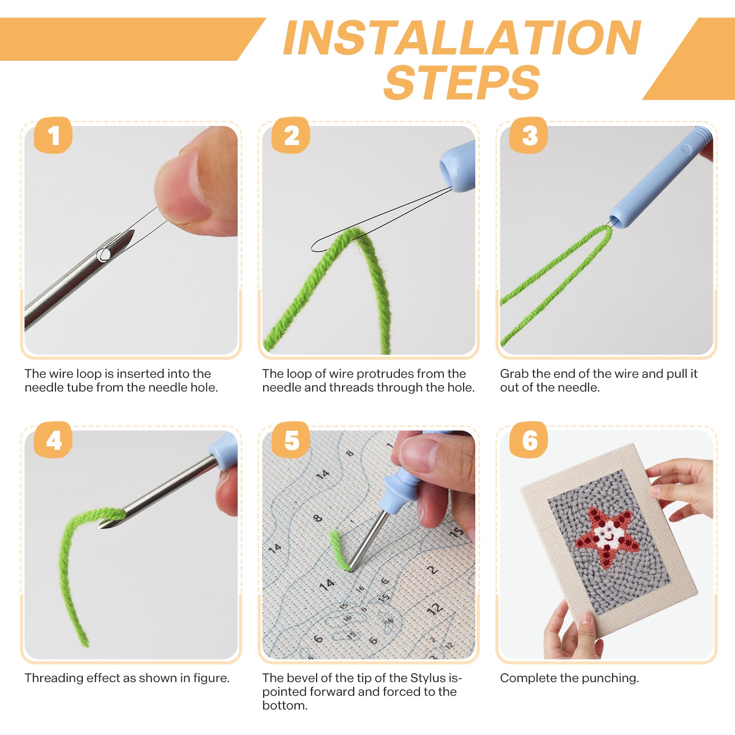 Sea Animals 11 | Mini Punch Needle Kit