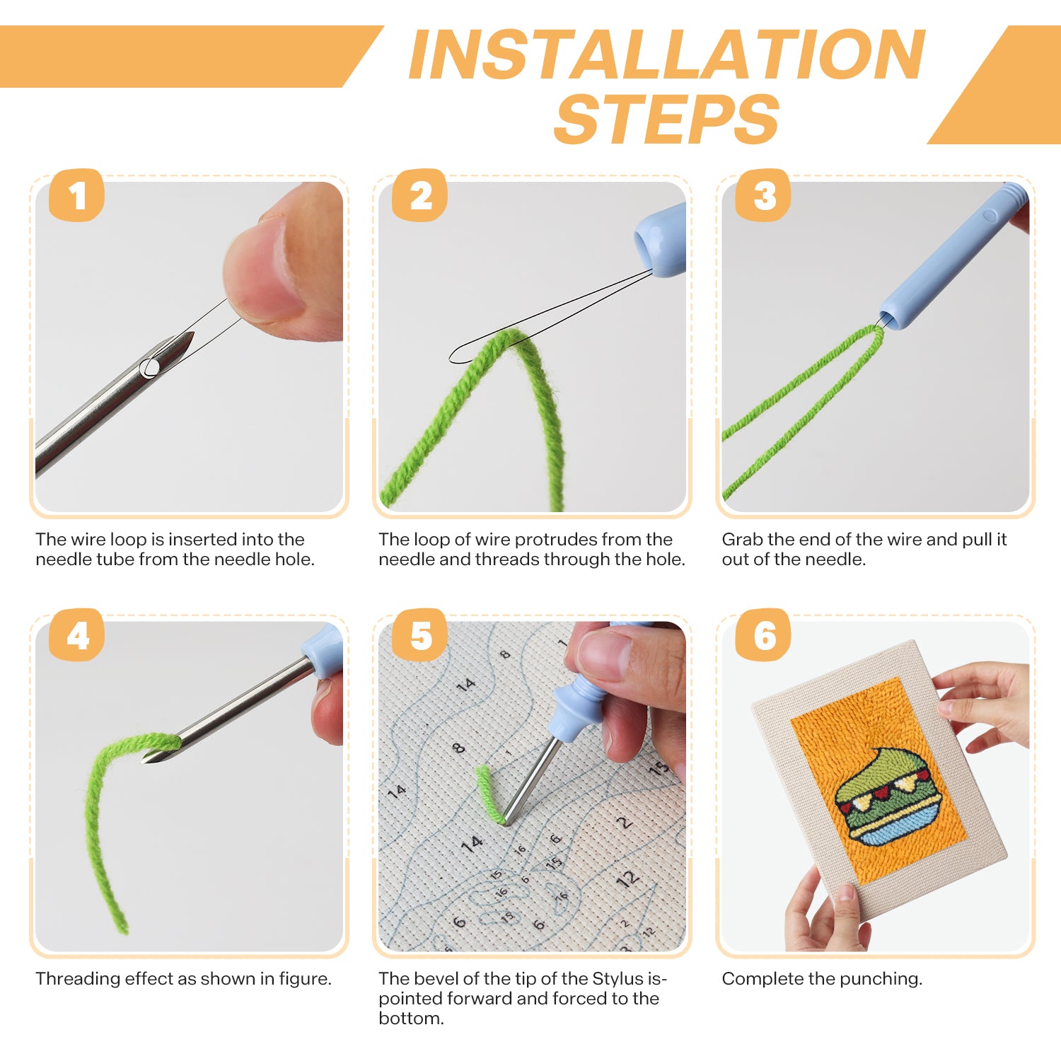 Snacks & Desserts 4 | Mini Punch Needle Kit