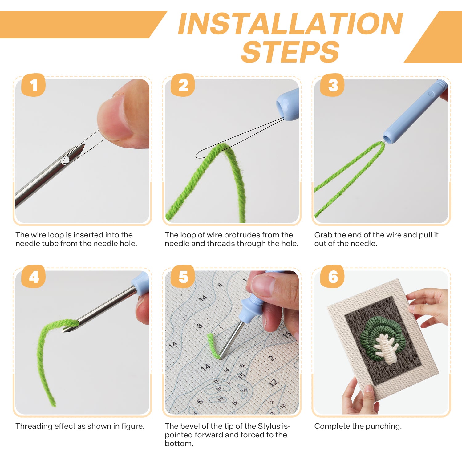 Fruits & Vegetables 18 | Mini Punch Needle Kit
