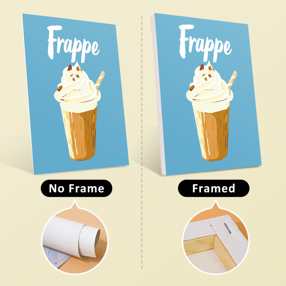 6 Mini Paintings - Colorful coffee set