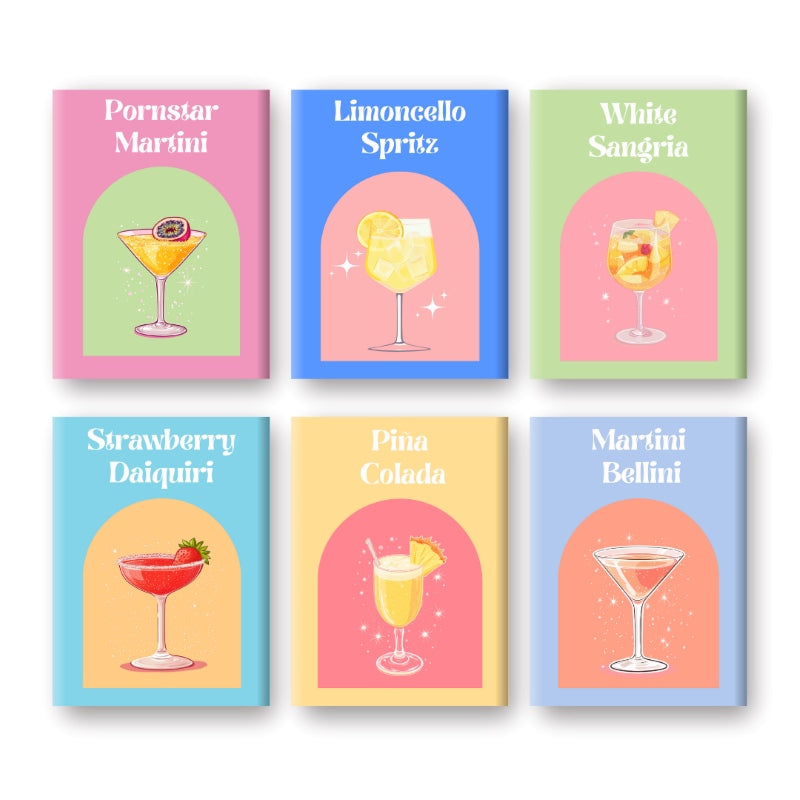 6 Mini Paintings - Summer Vibes Cocktail Set