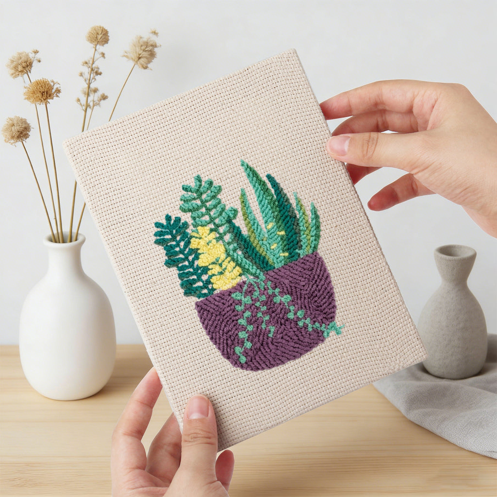 Potted Plants 12 | Mini Punch Needle Kit