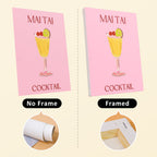 6 Mini Paintings - Pink Cocktail Set