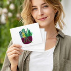 5 Postcards – Houseplants Set | Paint by Number