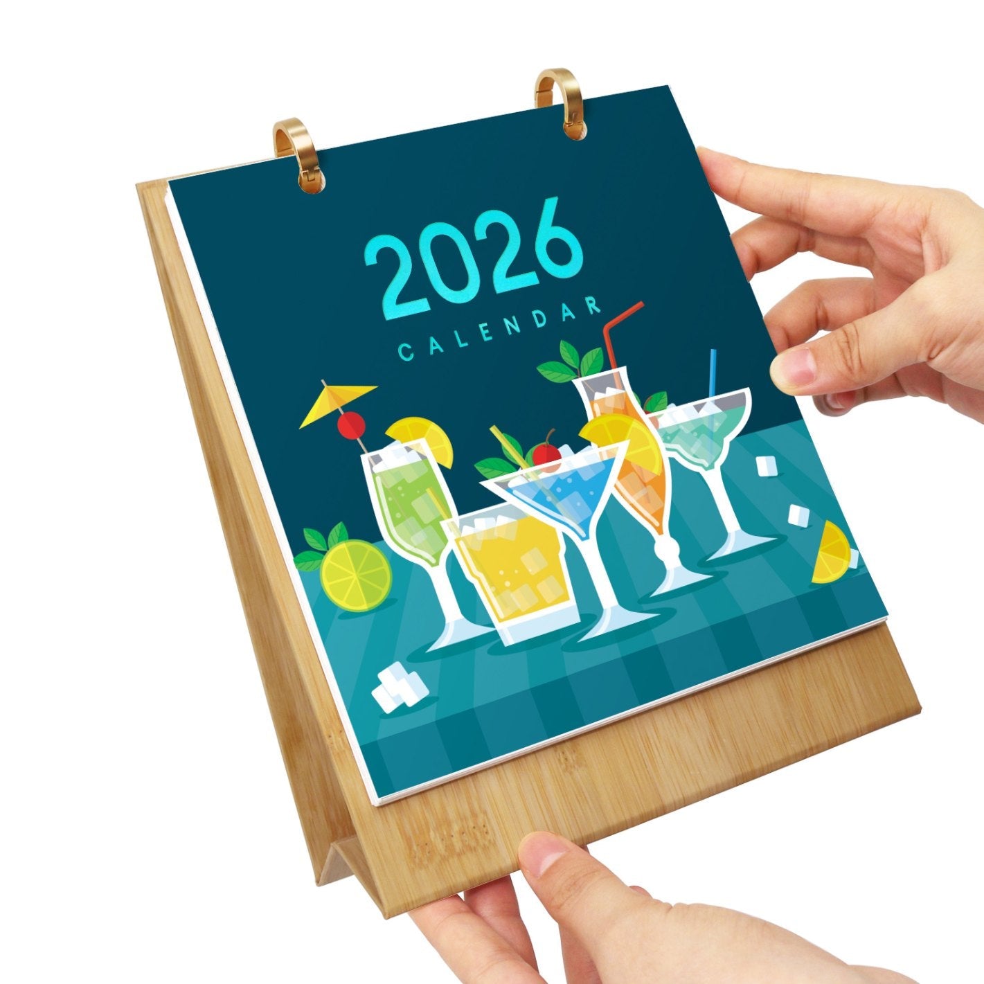 2026 Paint by Numbers desk Calendar | Deluxe Cocktail Edition