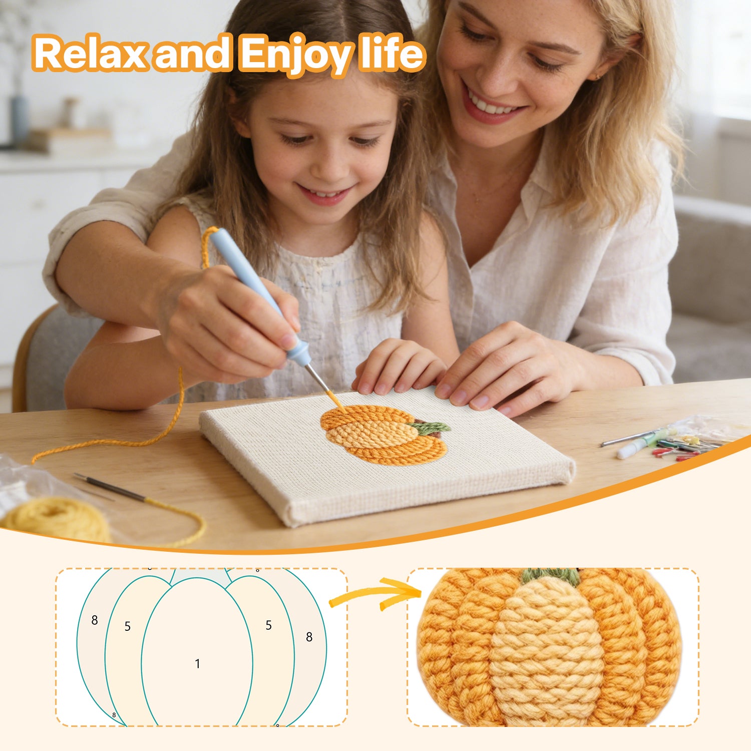 Fruits & Vegetables 12 | Mini Punch Needle Kit