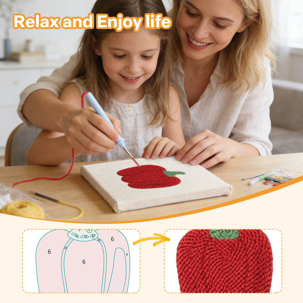 Fruits & Vegetables 40 | Mini Punch Needle Kit