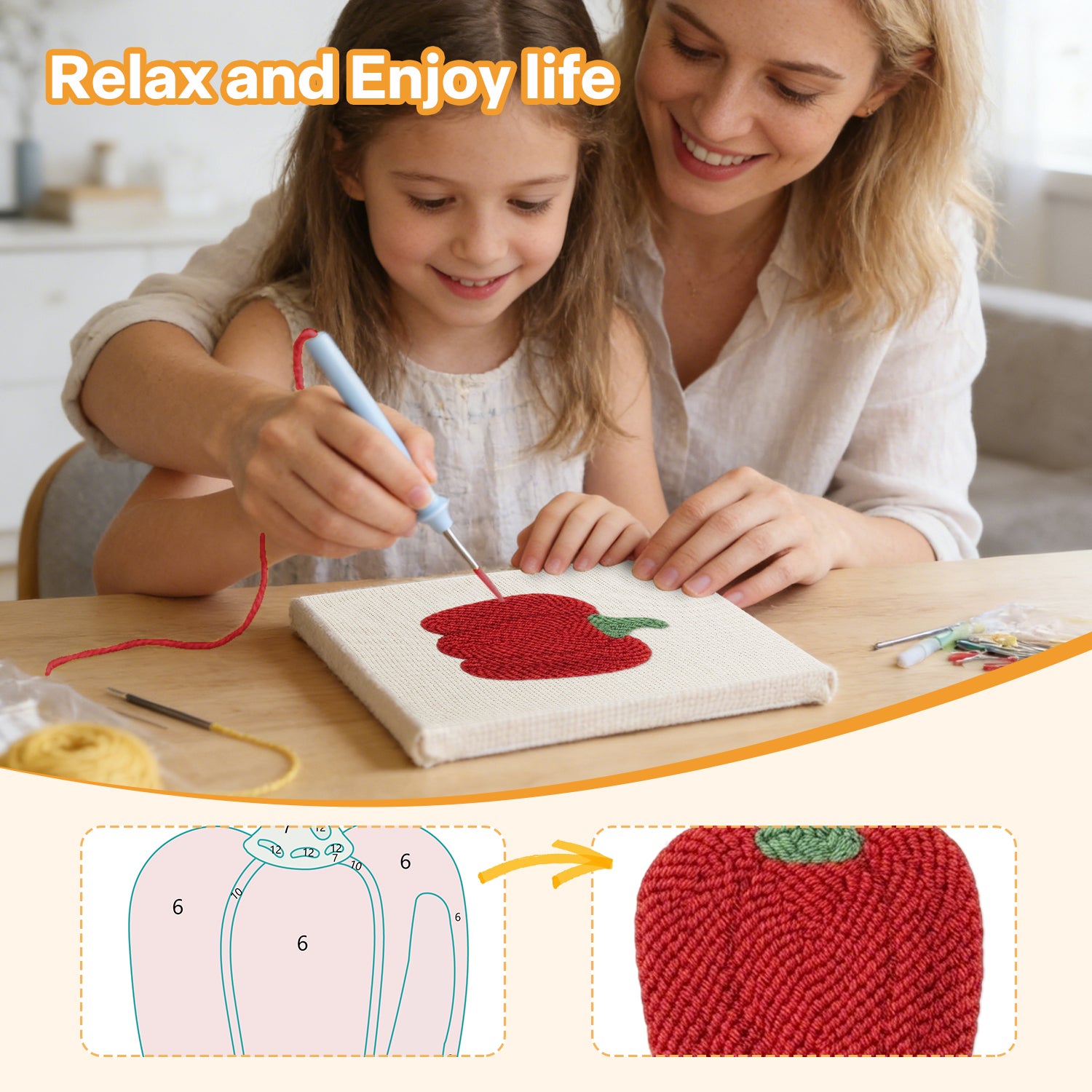 Fruits & Vegetables 40 | Mini Punch Needle Kit