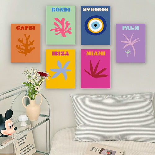 6 Mini Paintings - Coastal vibes set