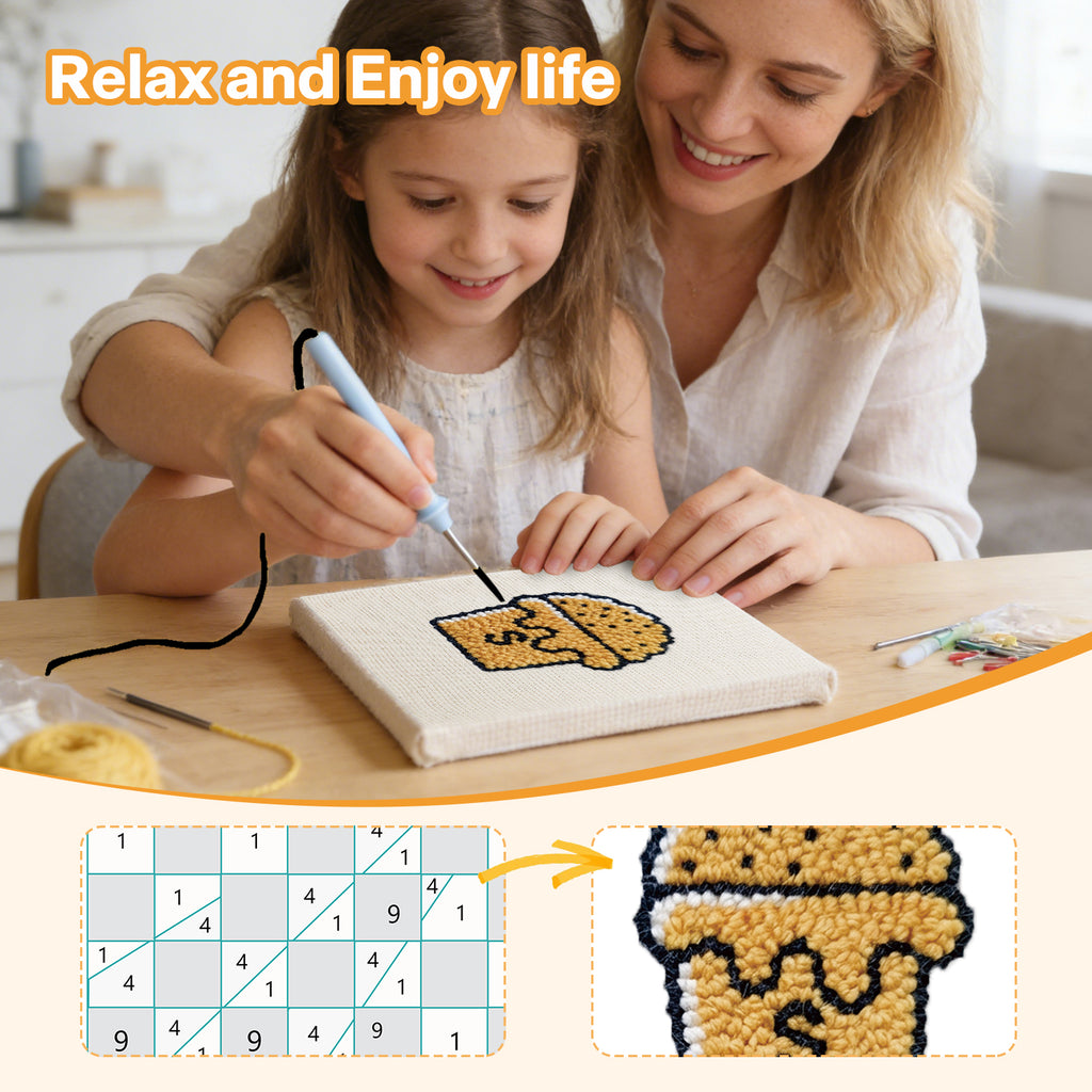 Snacks & Desserts 1 | Mini Punch Needle Kit