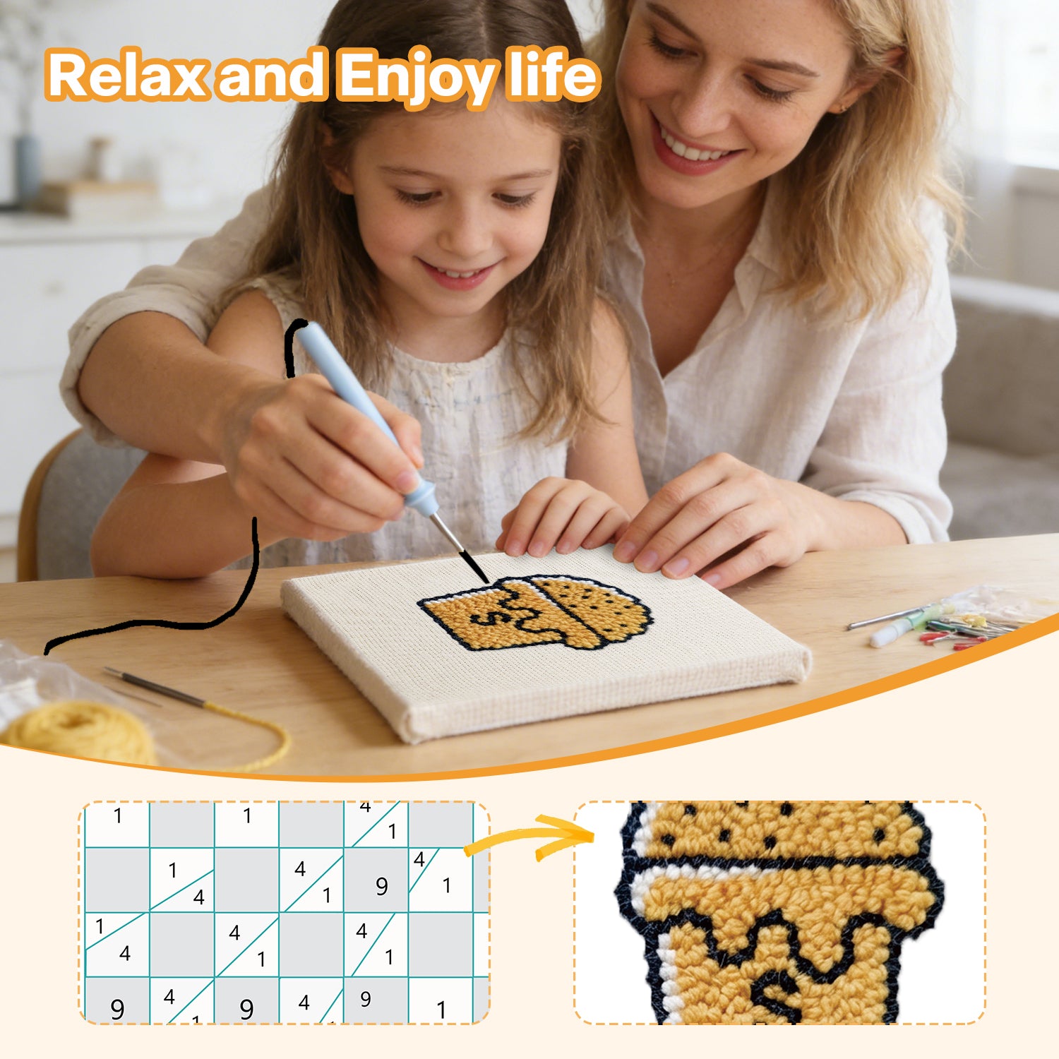 Snacks & Desserts 1 | Mini Punch Needle Kit