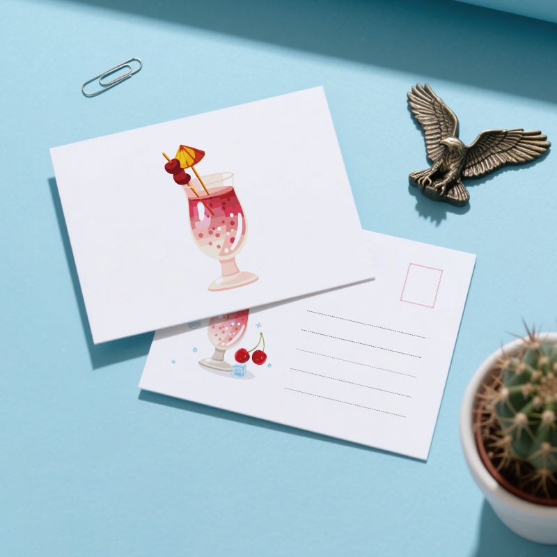 5 Postcards – Cocktail Set | Paint by Number