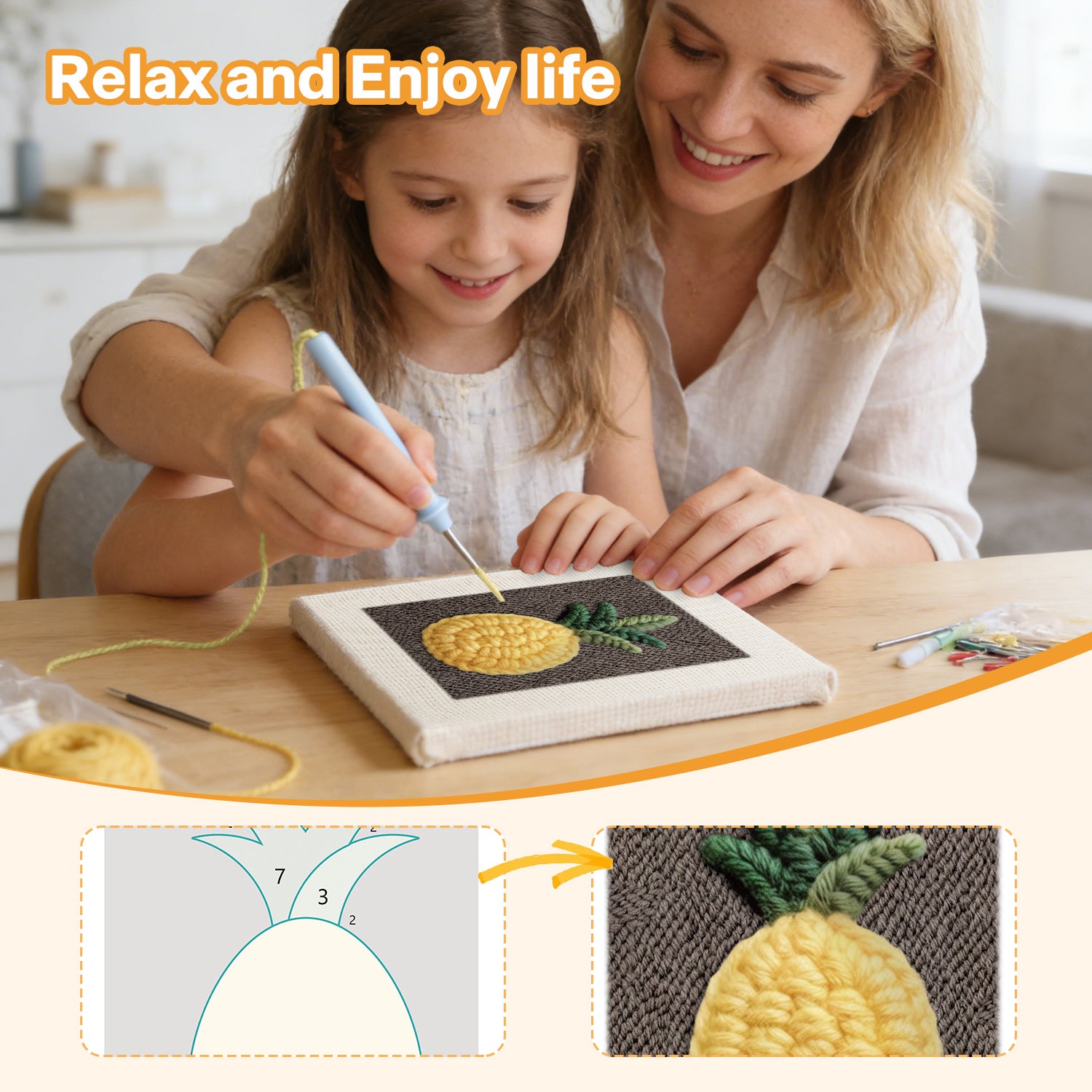 Fruits & Vegetables 18 | Mini Punch Needle Kit