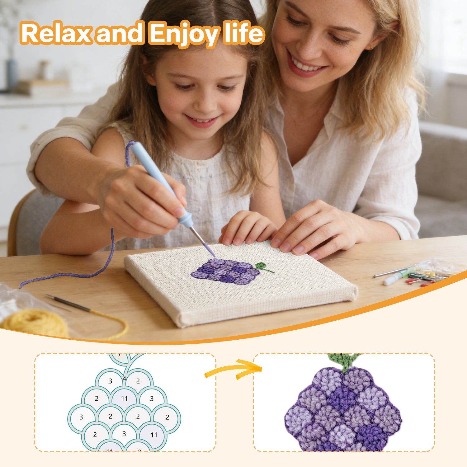 Fruits & Vegetables 7 | Mini Punch Needle Kit