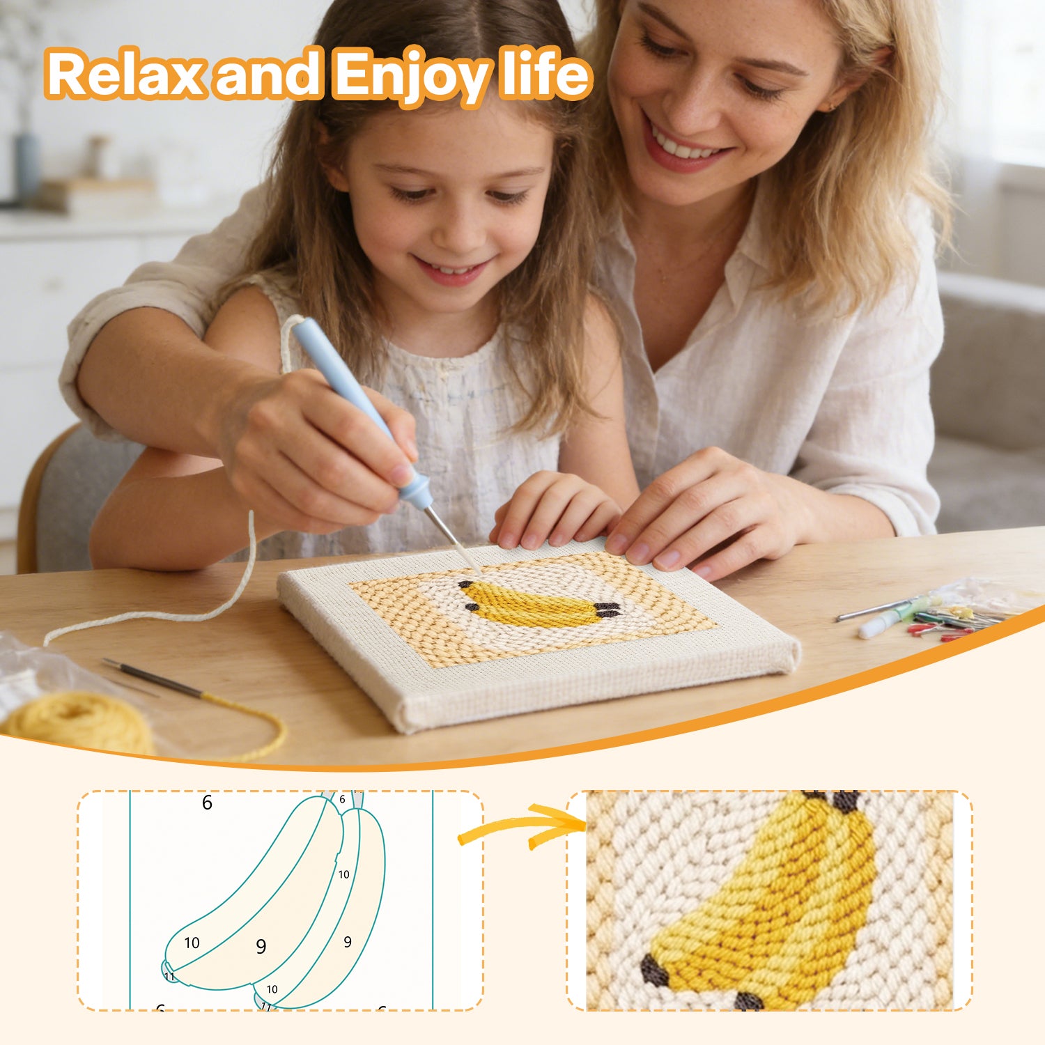 Fruits & Vegetables 34 | Mini Punch Needle Kit