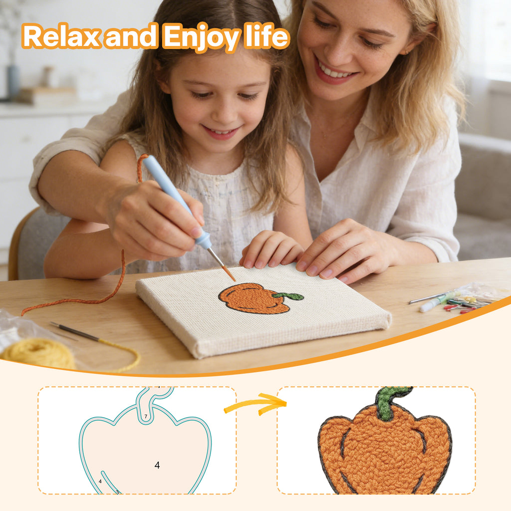 Fruits & Vegetables 6 | Mini Punch Needle Kit