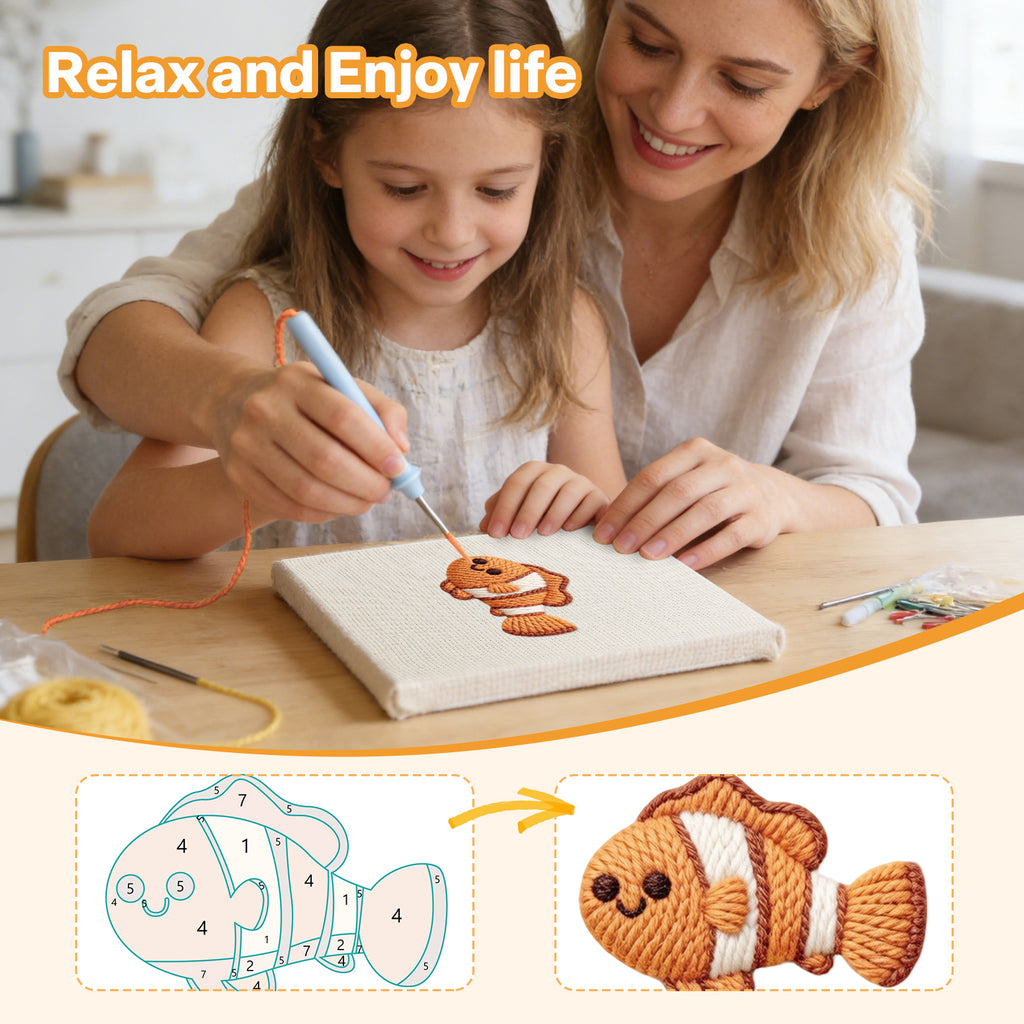 Sea Animals 2 | Mini Punch Needle Kit