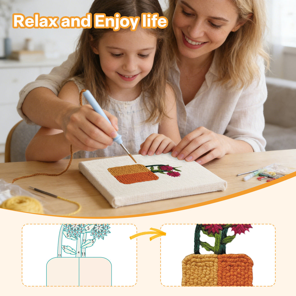 Floral Plants 4 | Mini Punch Needle Kit
