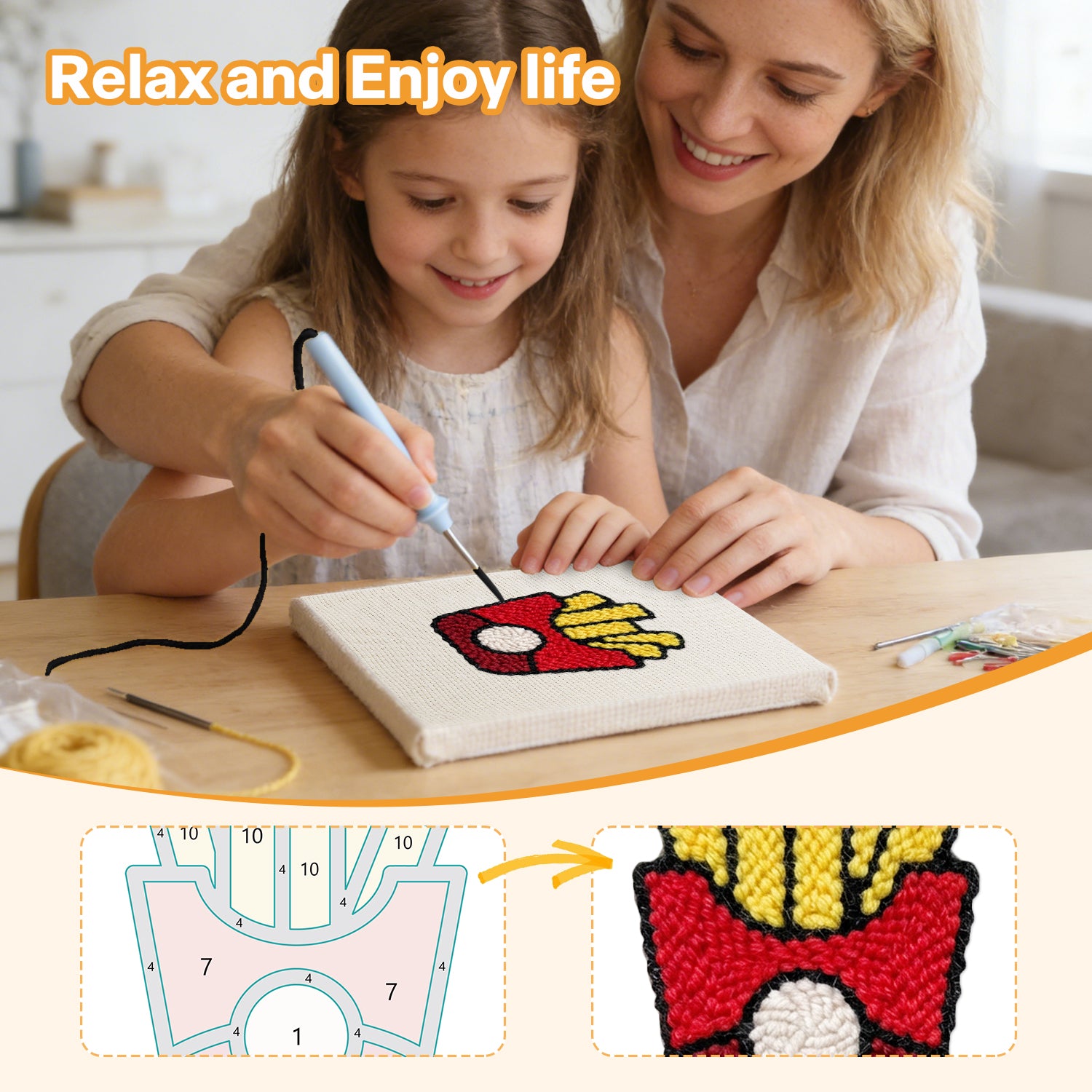 Fast Food 4 | Mini Punch Needle Kit