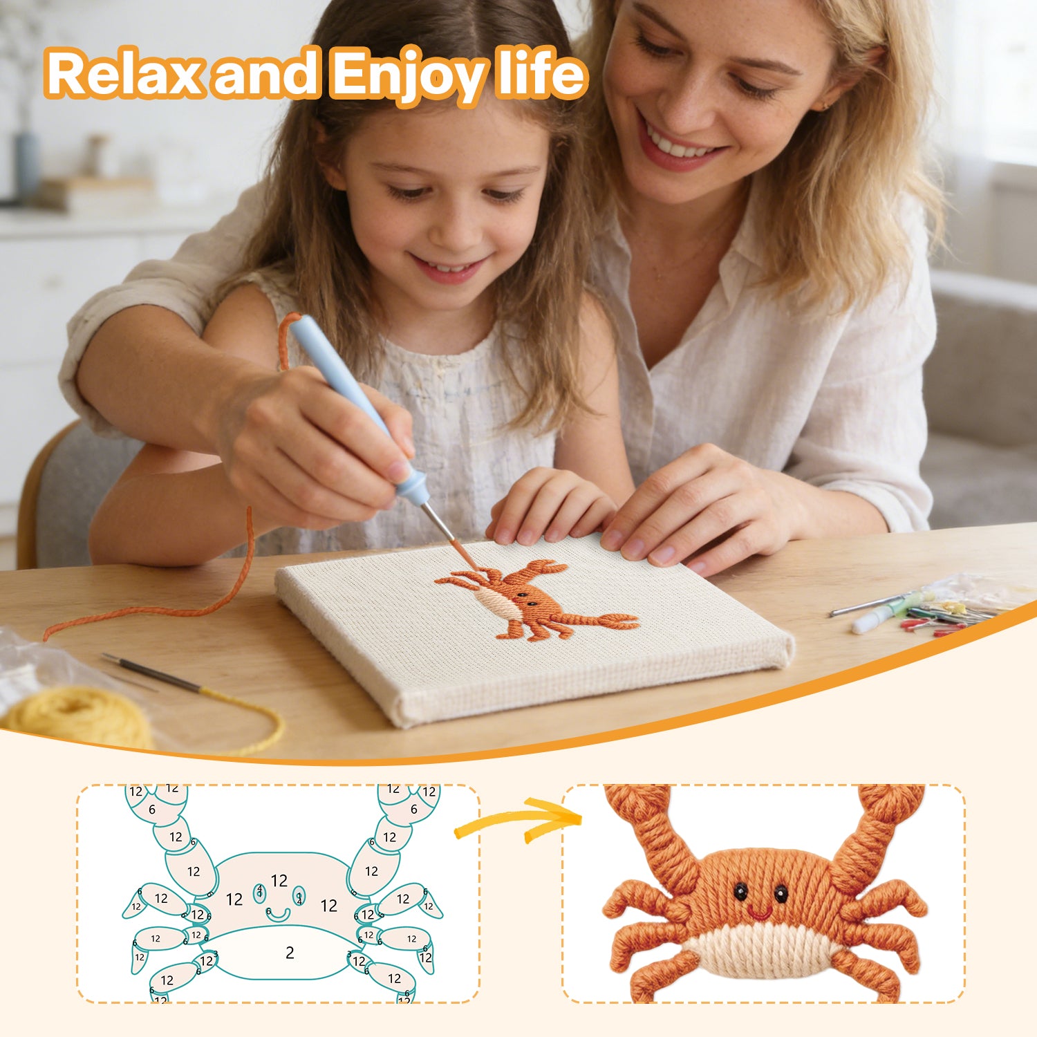 Sea Animals 3 | Mini Punch Needle Kit