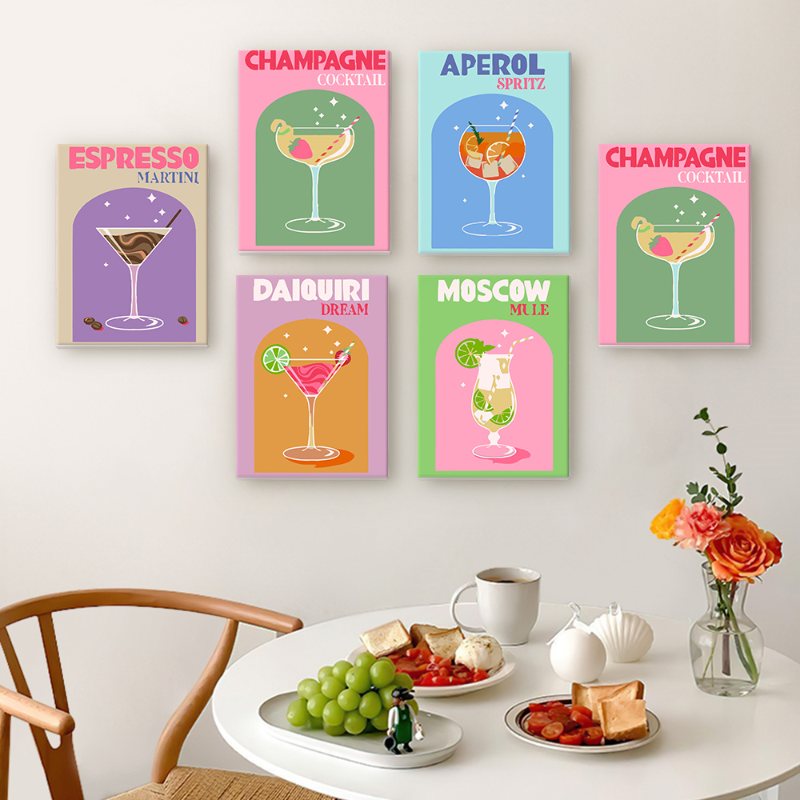 12 Mini Paintings | Colorful Cocktail Bundle