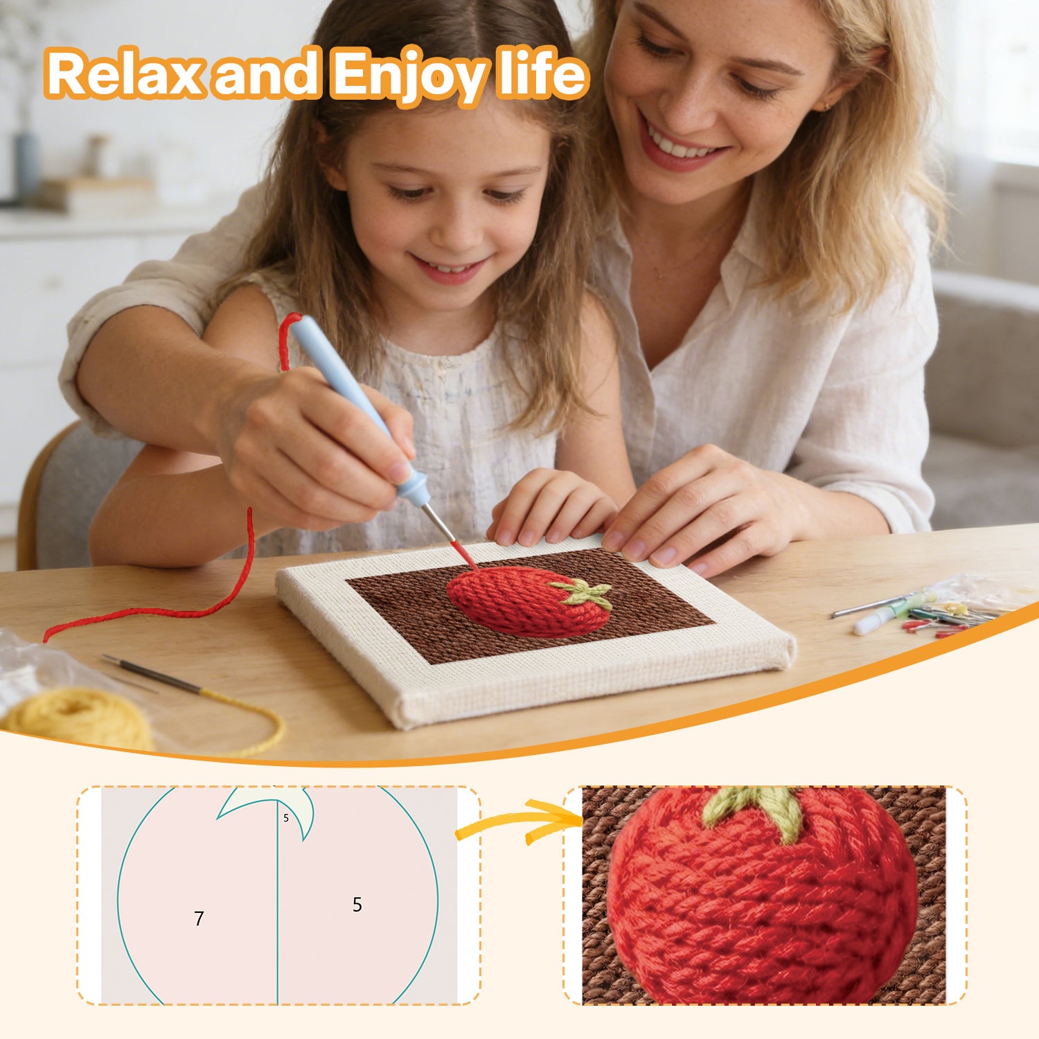Fruits & Vegetables 9 | Mini Punch Needle Kit