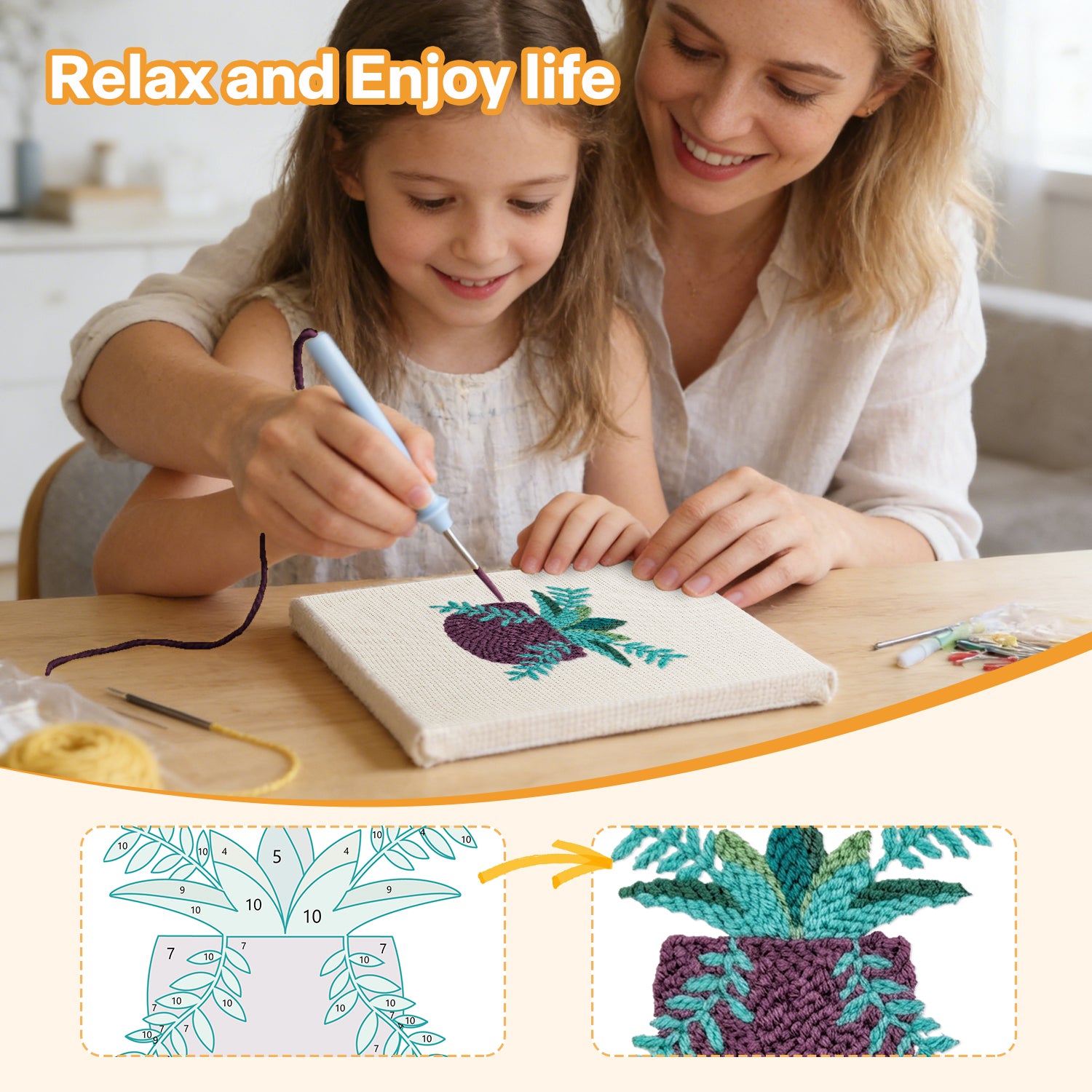 Cactus & Succulents 1 | Mini Punch Needle Kit