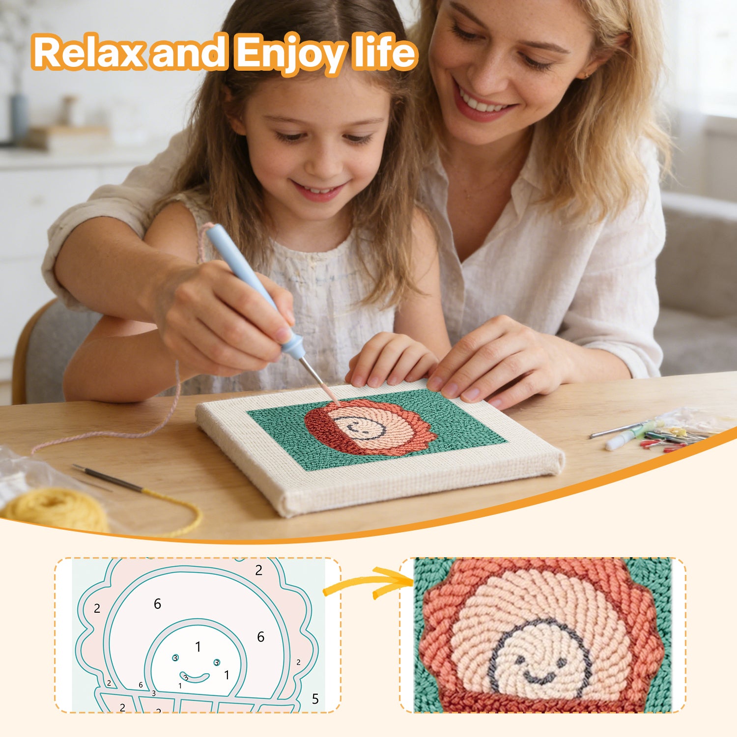 Sea Animals 10 | Mini Punch Needle Kit