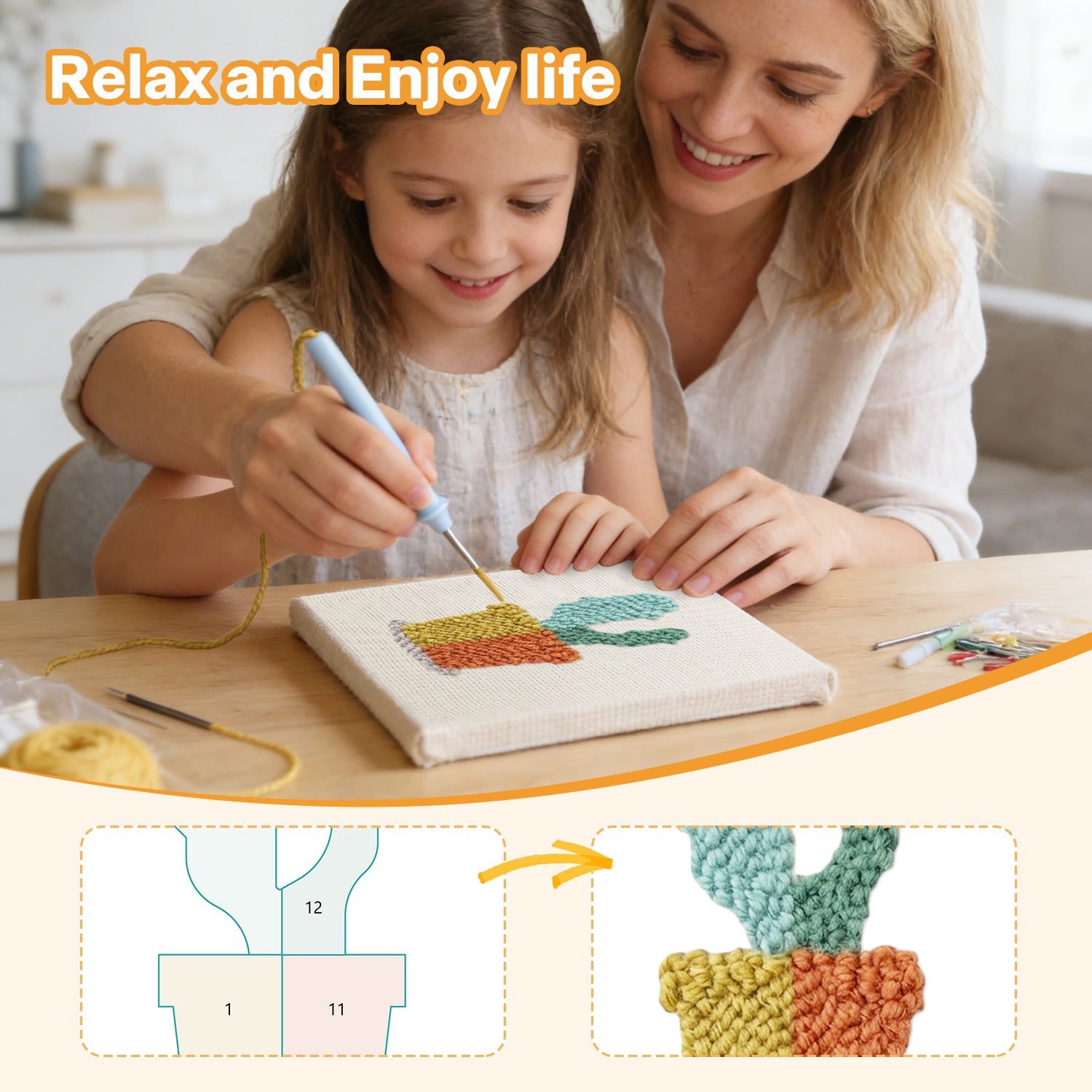 Potted Plants 2 | Mini Punch Needle Kit