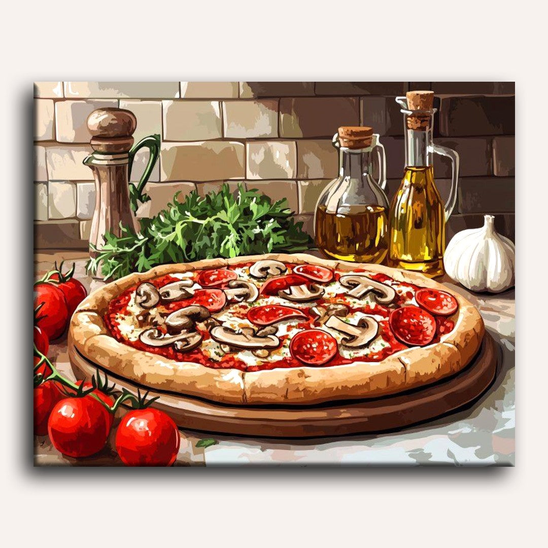 Italian Pizza | Paint by Numbers