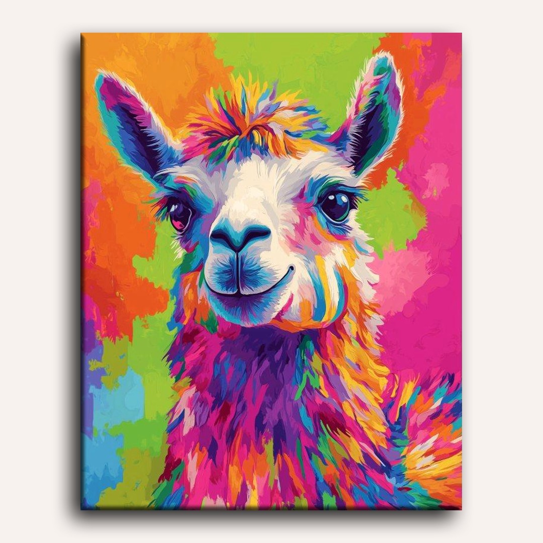 Abstract Colorful Alpaka | Paint by Numbers