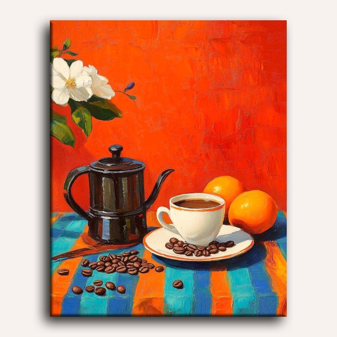 Coffee and oranges | Paint by Numbers