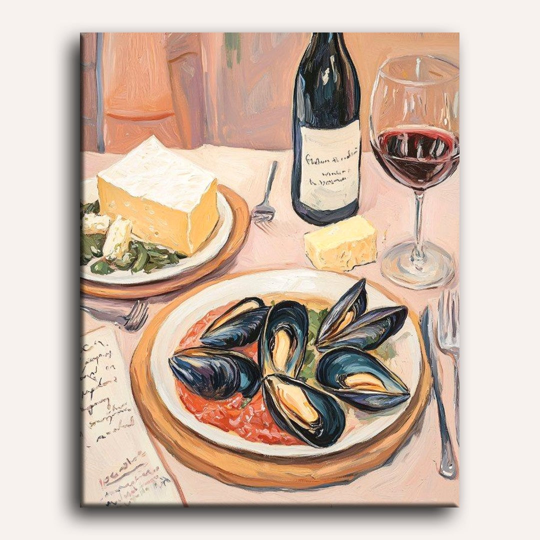 Mussels dinner | Paint by Numbers