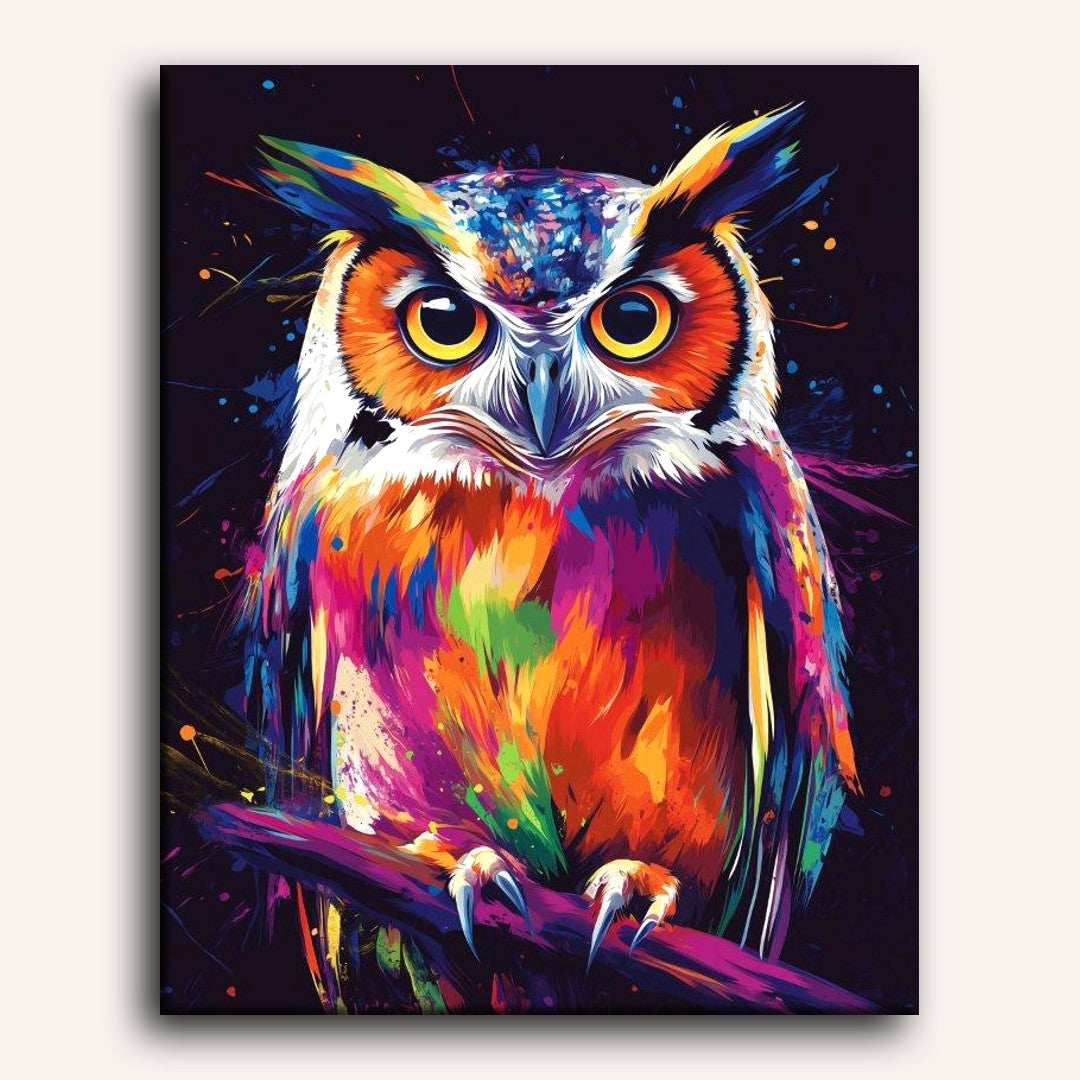 Abstract colorful owl  | Paint by Numbers
