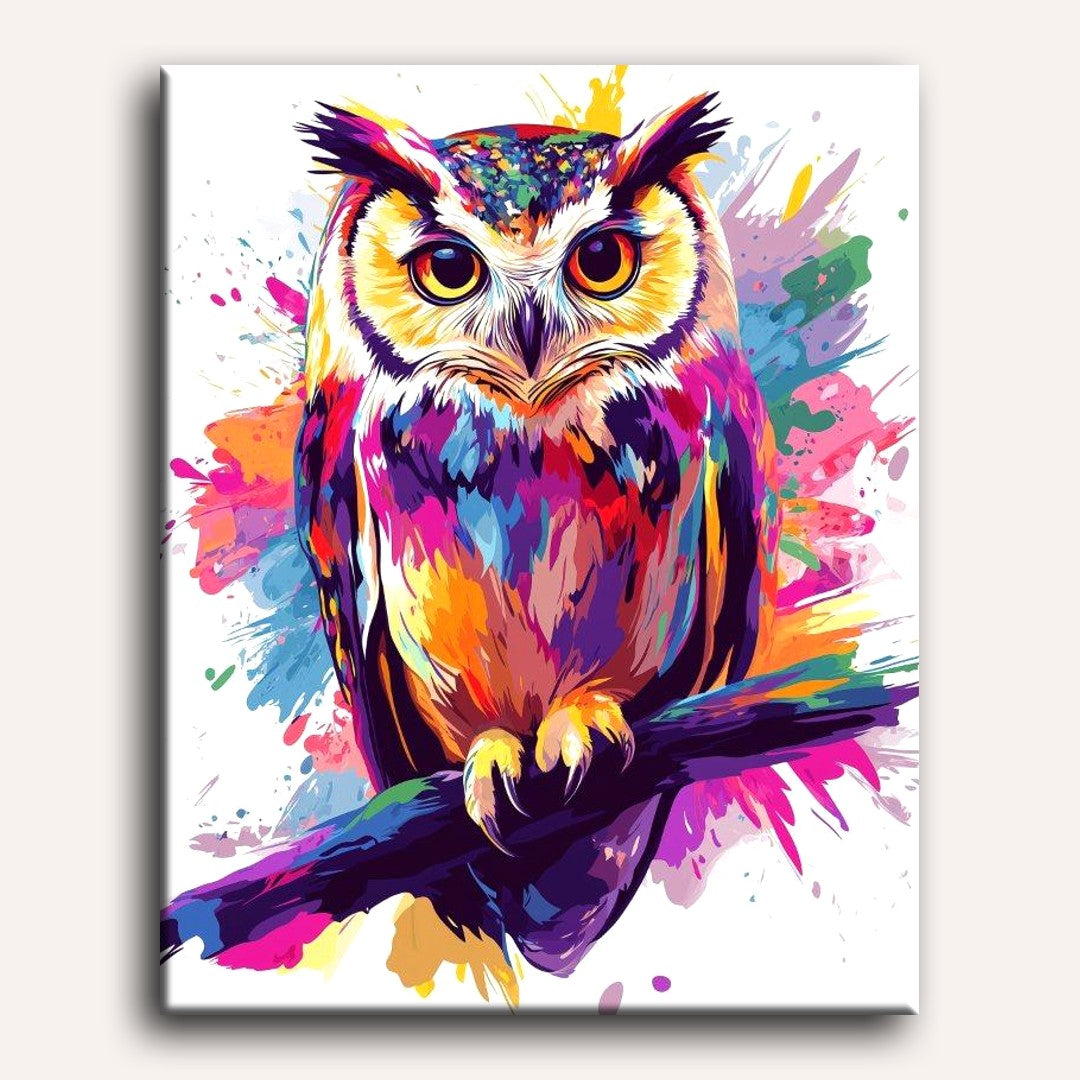 Owl - Color Splash | Paint by Numbers