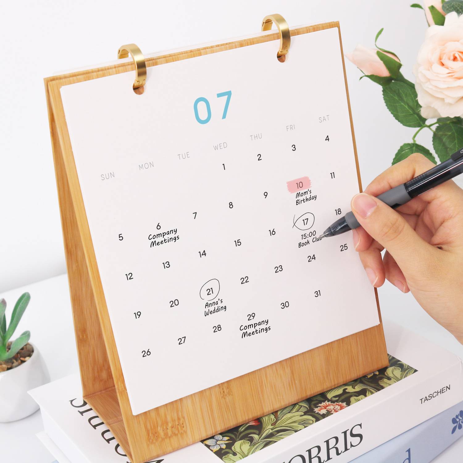 2026 Paint by Numbers desk Calendar | Cocktail Edition