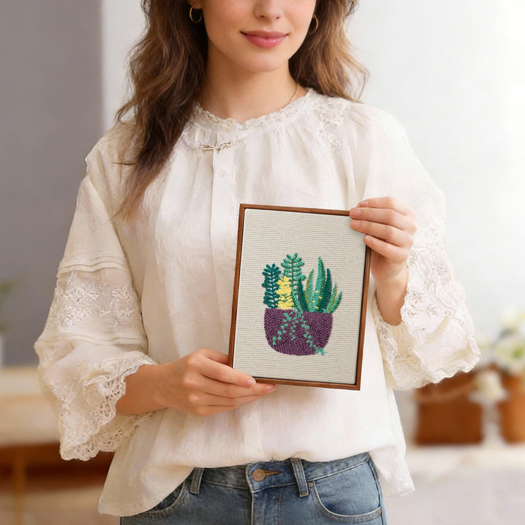 Potted Plants 12 | Mini Punch Needle Kit